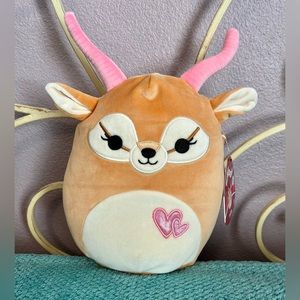 NWT Rare Squishmallows 8” Adila the Antelope Valentine’s 2024 HTF Plush Toy